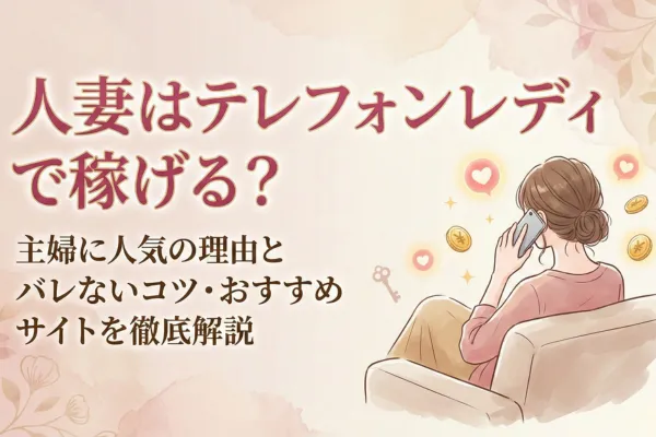 人妻はテレフォンレディで稼げる？主婦に人気の理由とバレないコツ・おすすめサイトを徹底解説